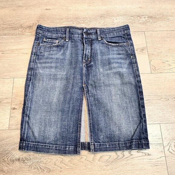 Citizens of‎ Humanity Sophia Size 29 300 Stretch Knee Length Denim Pencil Skirt - Picture 1 of 8